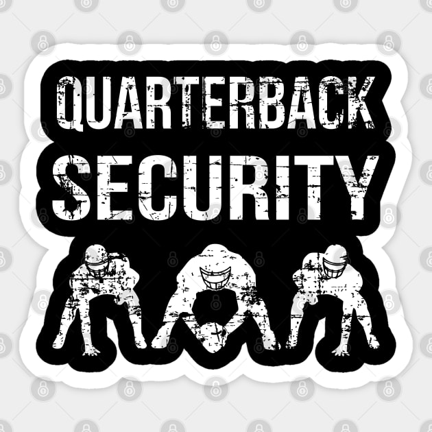 Quarterback Security Lineman I Sticker by lemonpepper